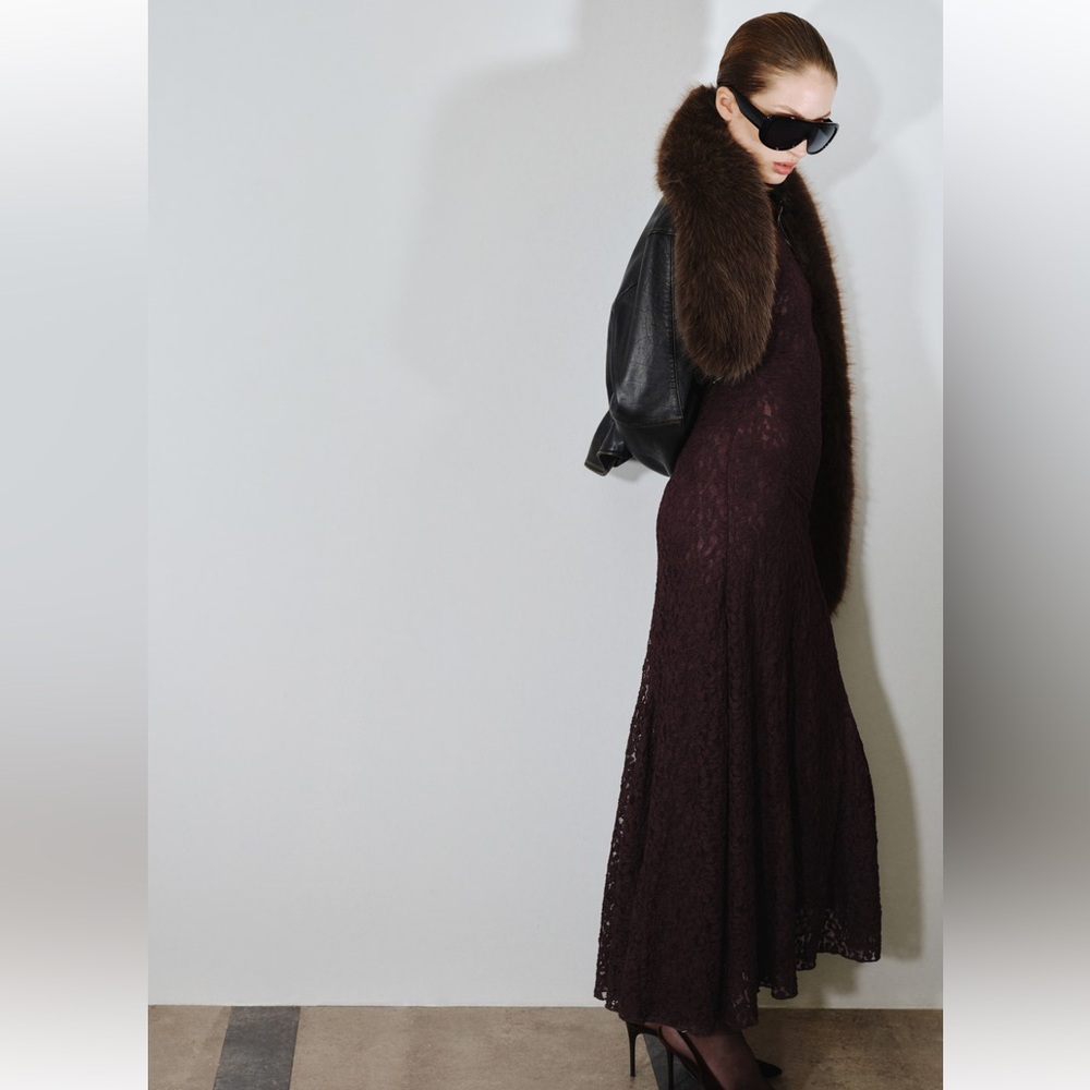MANGO ASYMMETRIC LACE DRESS - Picture 3 of 7